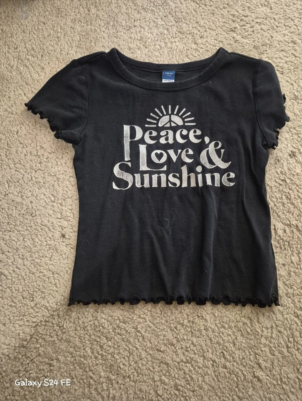 Black 'Peace, Love & Sunshine' Graphic Tee